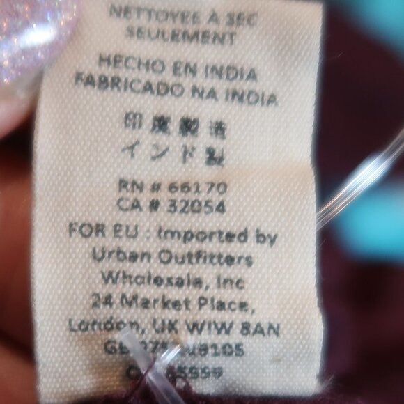 Free People Deep Purple Crochet Top Tunic/Dress M - Picture 12 of 12